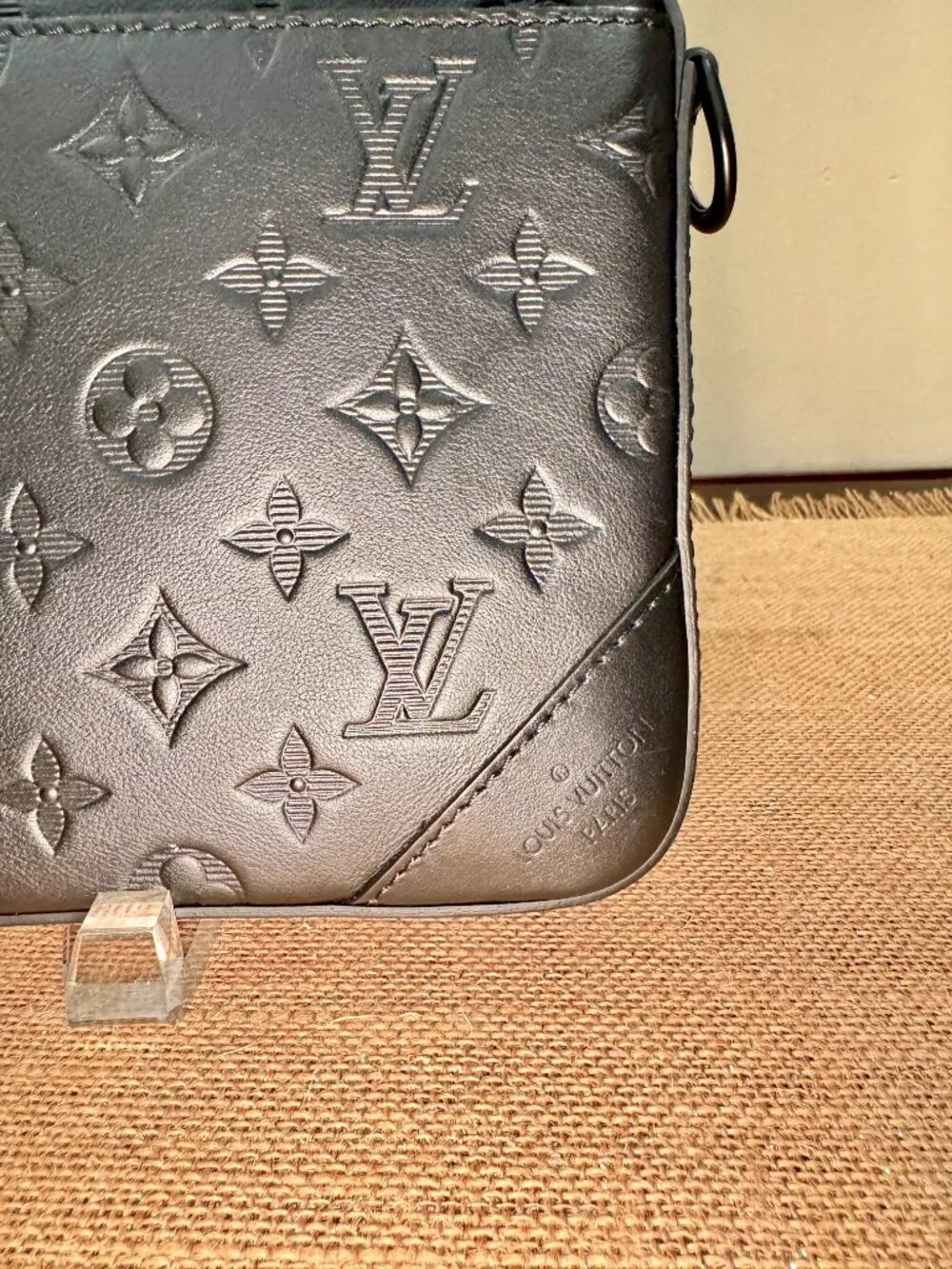 Louis Vuitton Trio Messenger Bag — Black Monogram Shadow Leather | 3-Piece Set